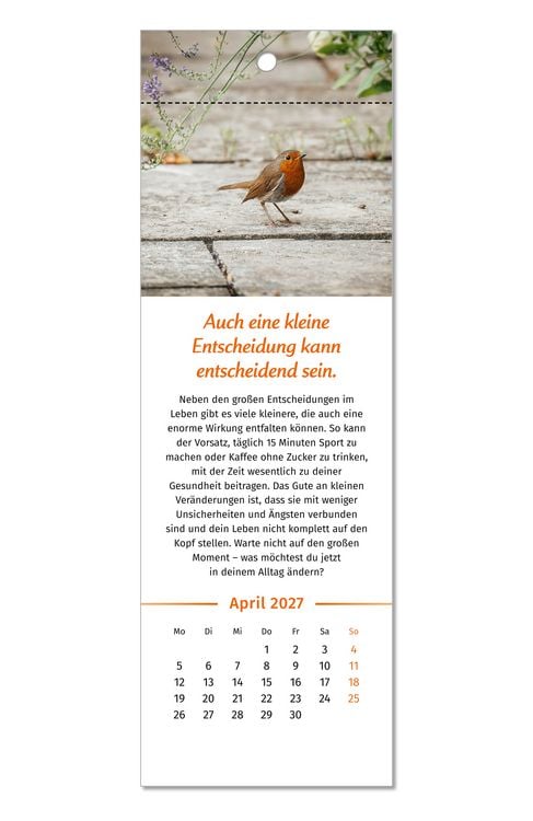 Produktbild: Der Lebensfreude-Lesezeichenkalender 2027