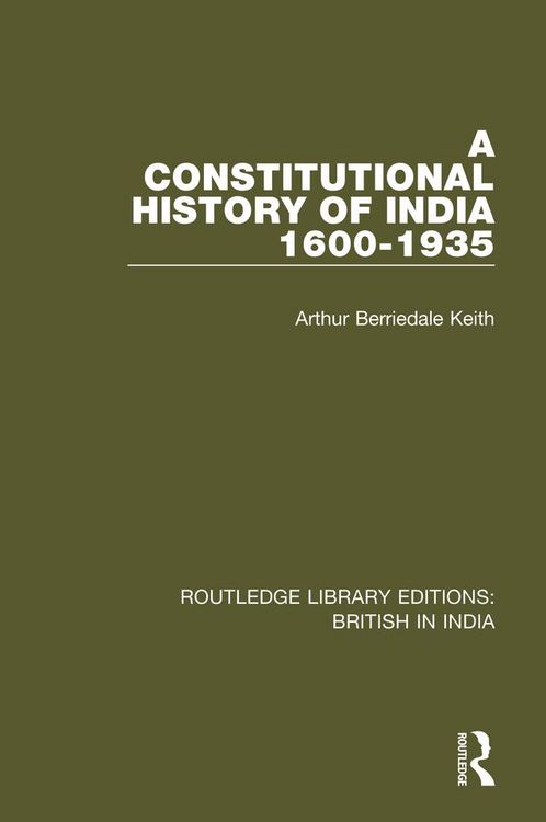 Produktbild: A Constitutional History of India, 1600-1935