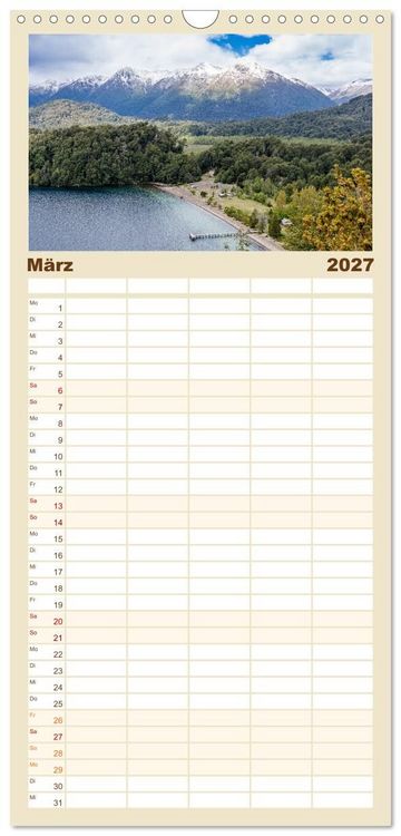 Produktbild: Familienplaner 2027 - Patagonien - Eine Landschaft der Kontraste mit 5 Spalten (Wandkalender, 21 x 45 cm) CALVENDO
