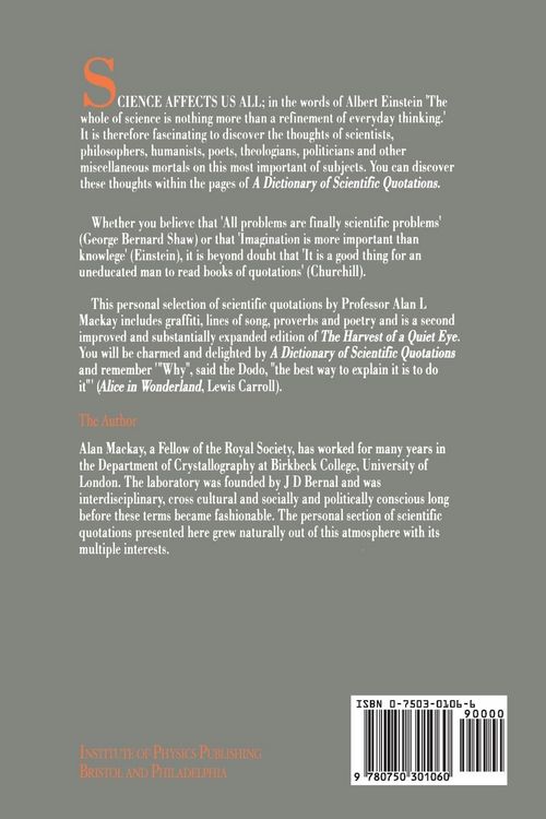 Produktbild: A Dictionary of Scientific Quotations