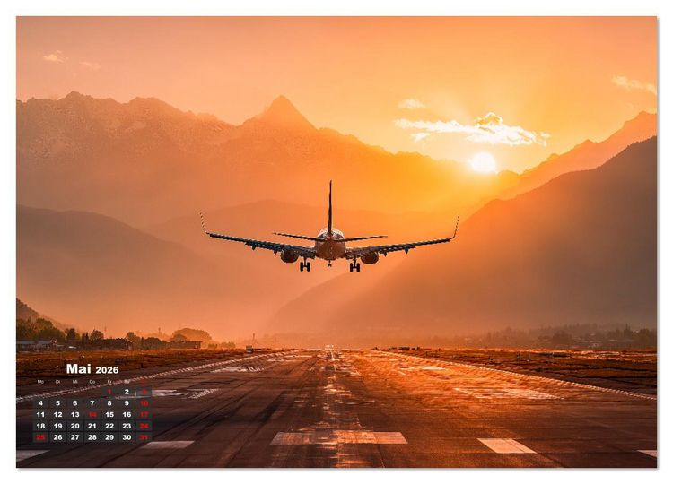 Produktbild: Flugzeuge hautnah - Flugzeugkalender f&uuml;r Flugzeugliebhaber (Wandkalender 2026 DIN A4 quer), CALVENDO Monatskalender