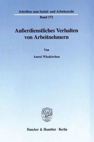 Produktbild: Au&szlig;erdienstliches Verhalten von Arbeitnehmern.