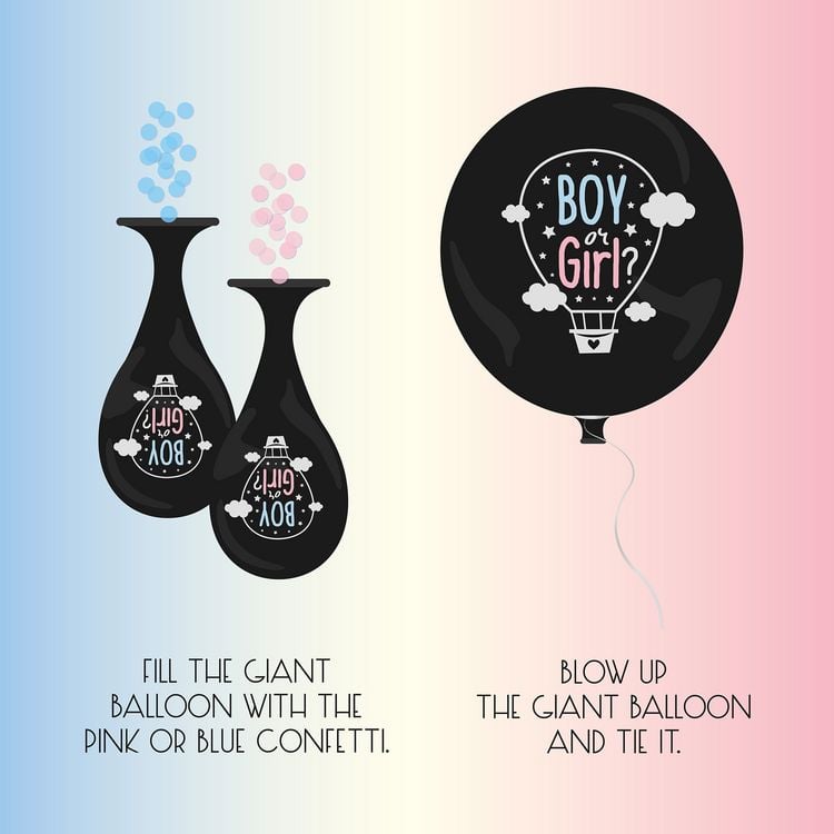 Produktbild: Legami Gender Reveal Party Kit - Pink Or Blue, We Love You