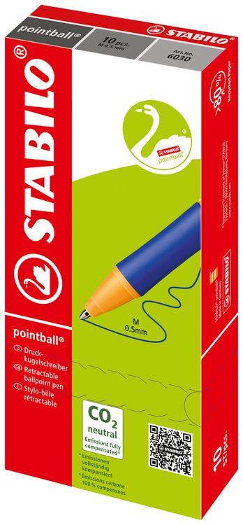 Produktbild: STABILO Druck-Kugelschreiber -   pointball - Einzelstift - schwarz