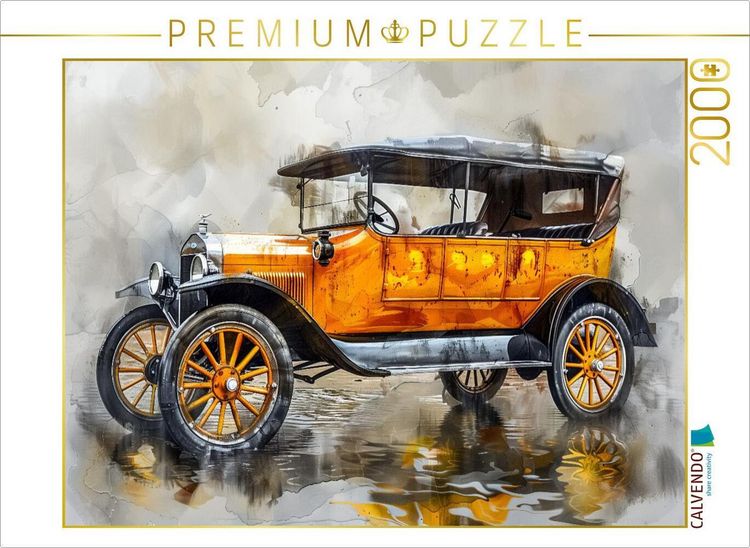 Produktbild: CALVENDO Puzzle Ein Motiv aus dem Kalender Aquarell Oldtimer | 2000 Teile Lege-Gr&ouml;&szlig;e 90x67cm Foto-Puzzle f&uuml;r gl&uuml;ckliche Stunden
