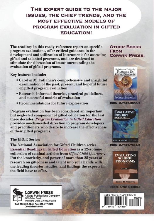 Produktbild: Program Evaluation in Gifted Education