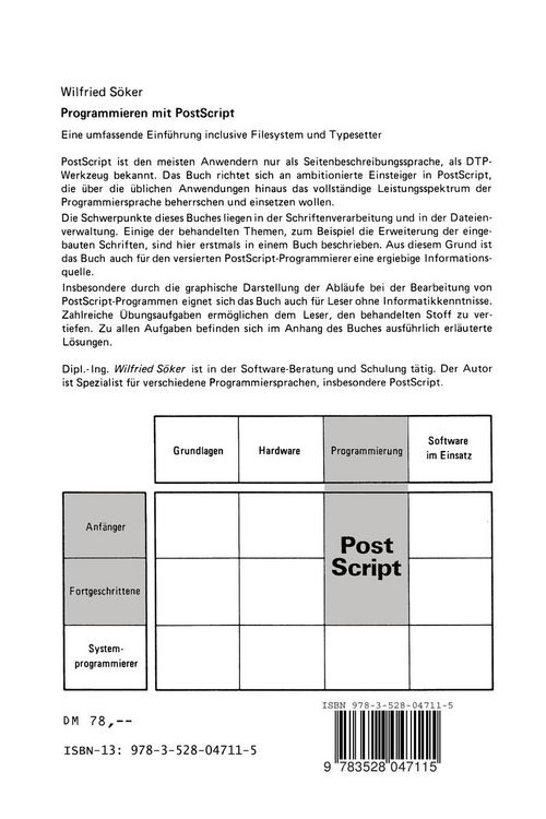 Produktbild: Programmieren mit PostScript