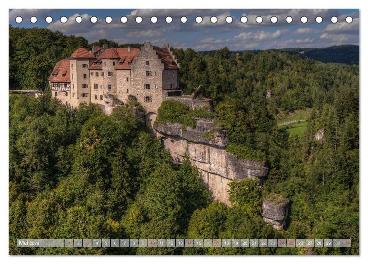 Produktbild: Burgenlandschaft Fr&auml;nkische Schweiz (Tischkalender 2026 DIN A5 quer), CALVENDO Monatskalender