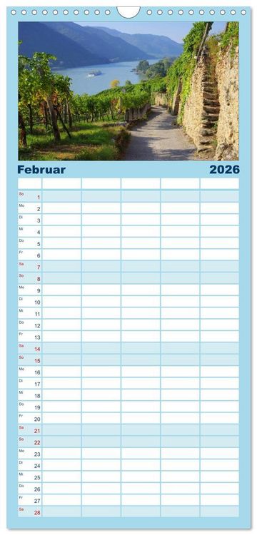 Produktbild: Familienplaner 2026 - Die Wachau - Bezaubernde Orte an der Donau mit 5 Spalten (Wandkalender, 21 x 45 cm) CALVENDO