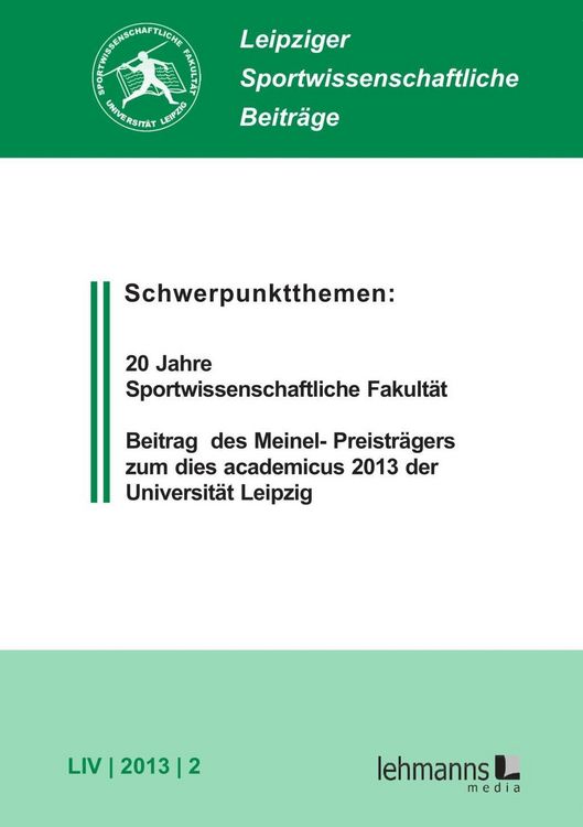 Produktbild: Leipziger Sportwissenschaftliche Beitr&auml;ge