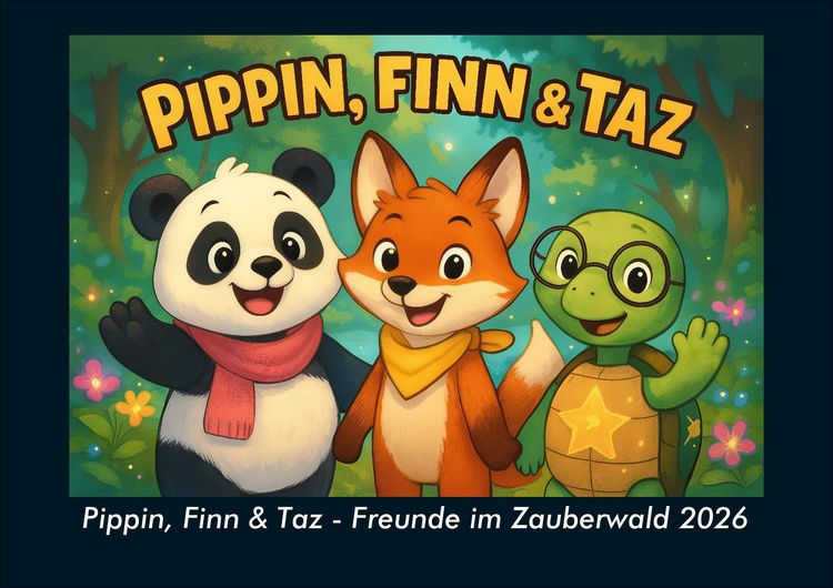 Produktbild: Pippin, Finn & Taz - Freunde im Zauberwald 2026 Fotokalender DIN A4