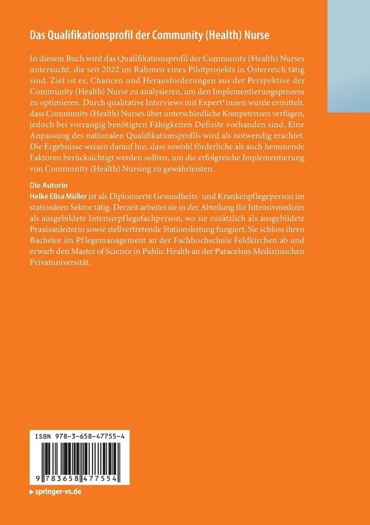 Produktbild: Das Qualifikationsprofil der Community (Health) Nurse