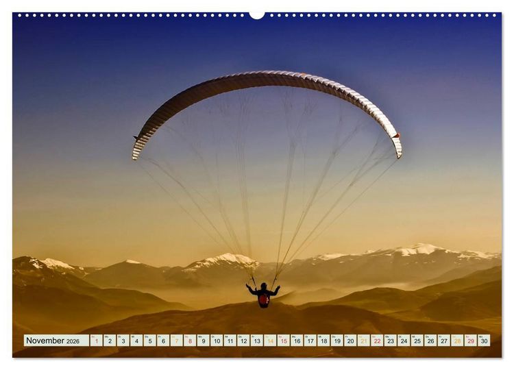 Produktbild: Freiheit und Abenteuer - Paragliding (hochwertiger Premium Wandkalender 2026 DIN A2 quer), Kunstdruck in Hochglanz
