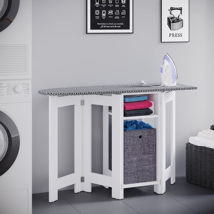 Produktbild: Holz Kommode Sideboard B&uuml;gelbrett Bigalos