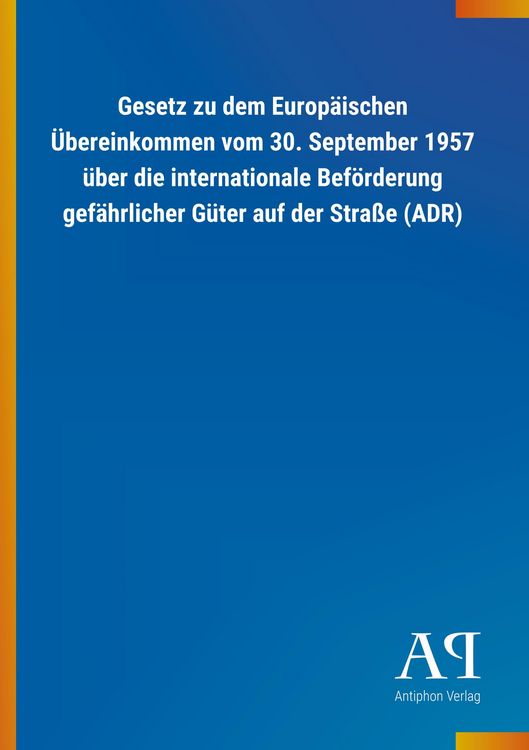 Produktbild: Gesetz zu dem Europ&auml;ischen &Uuml;bereinkommen vom 30. September 1