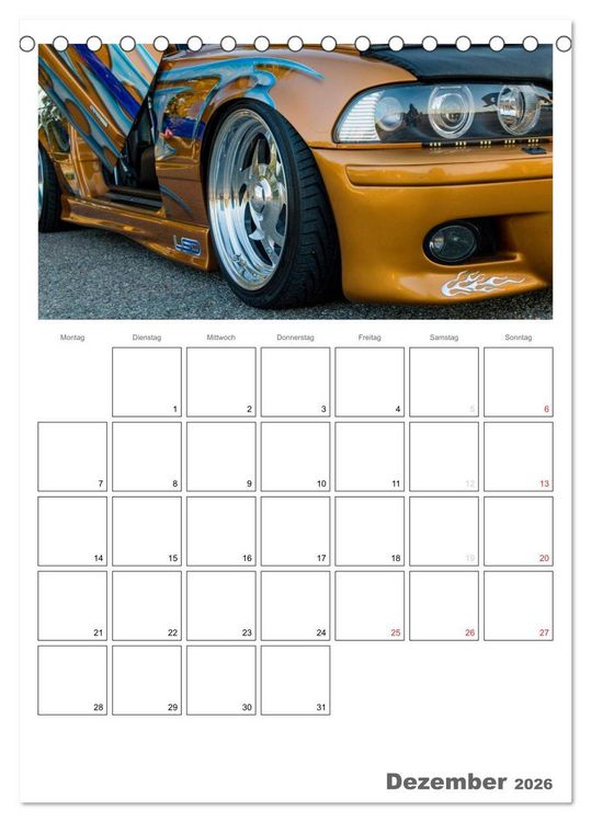 Produktbild: Tuning Power Planer (Tischkalender 2026 DIN A5 hoch), CALVENDO Monatskalender