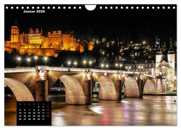Produktbild: City Lights - Lichter der Nacht (Wandkalender 2026 DIN A4 quer), CALVENDO Monatskalender