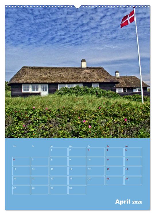Produktbild: Nordseereise &ndash; J&uuml;tland in D&auml;nemark &ndash; Von Blavand bis Henne Strand (Wandkalender 2026 DIN A2 hoch), CALVENDO Monatskalender