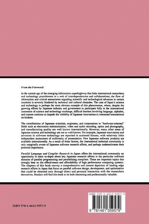 Produktbild: Parallel Language and Compiler Research in Japan