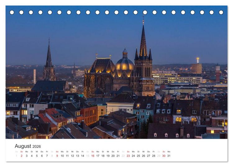 Produktbild: Aachener Dom - Weltkulturdenkmal (Tischkalender 2026 DIN A5 quer), CALVENDO Monatskalender
