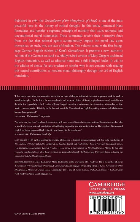 Produktbild: Groundwork of the Metaphysics of Morals