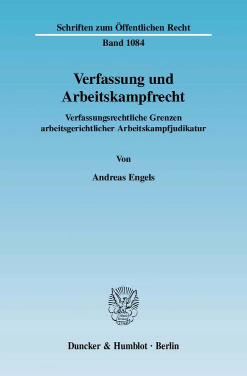 Produktbild: Verfassung und Arbeitskampfrecht.