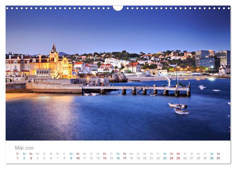 Produktbild: CASCAIS - die sch&ouml;nsten Badeorte Lissabons (Wandkalender 2026 DIN A3 quer), CALVENDO Monatskalender