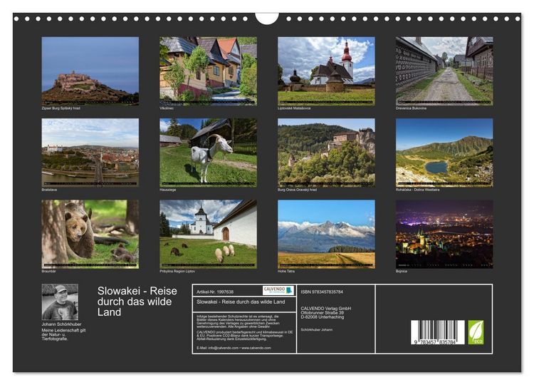 Produktbild: Slowakei - Reise durch das wilde Land (Wandkalender 2026 DIN A3 quer), CALVENDO Monatskalender