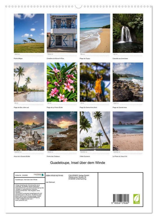 Produktbild: Guadeloupe, Insel &uuml;ber dem Winde (hochwertiger Premium Wandkalender 2026 DIN A2 hoch), Kunstdruck in Hochglanz