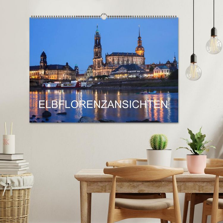 Produktbild: Elbflorenzansichten (Wandkalender 2026 DIN A2 quer), CALVENDO Monatskalender