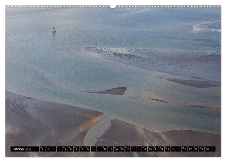 Produktbild: Das Wattenmeer von oben (Wandkalender 2026 DIN A2 quer), CALVENDO Monatskalender