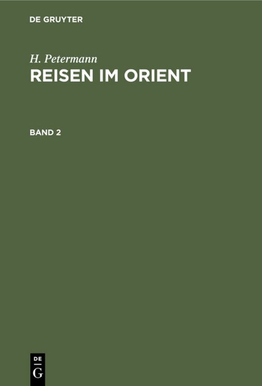 Produktbild: Reisen im Orient. Band 2