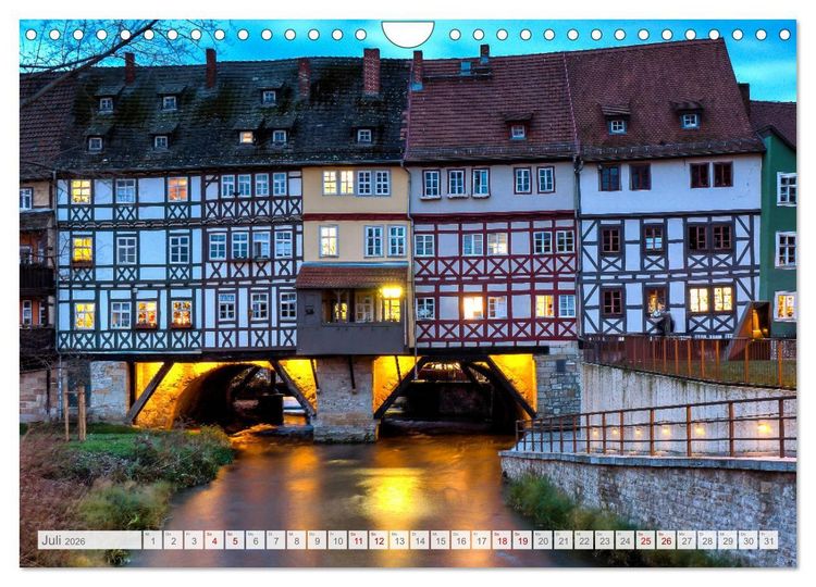 Produktbild: Erfurt. Perle Th&uuml;ringens. (Wandkalender 2026 DIN A4 quer), CALVENDO Monatskalender