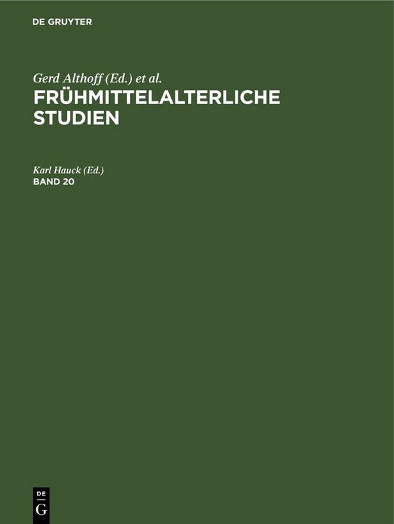 Produktbild: Fr&uuml;hmittelalterliche Studien. Band 20