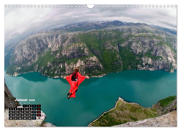 Produktbild: Base Jumping Adrenalin- Kick (Wandkalender 2026 DIN A3 quer), CALVENDO Monatskalender