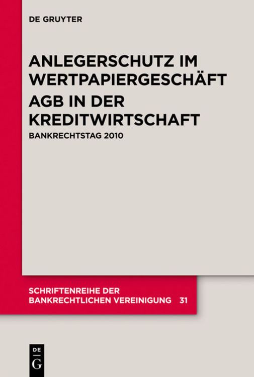 Produktbild: Anlegerschutz im Wertpapiergesch&auml;ft. AGB in der Kreditwirtschaft