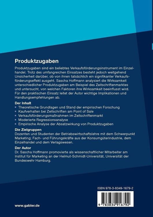 Produktbild: Produktzugaben