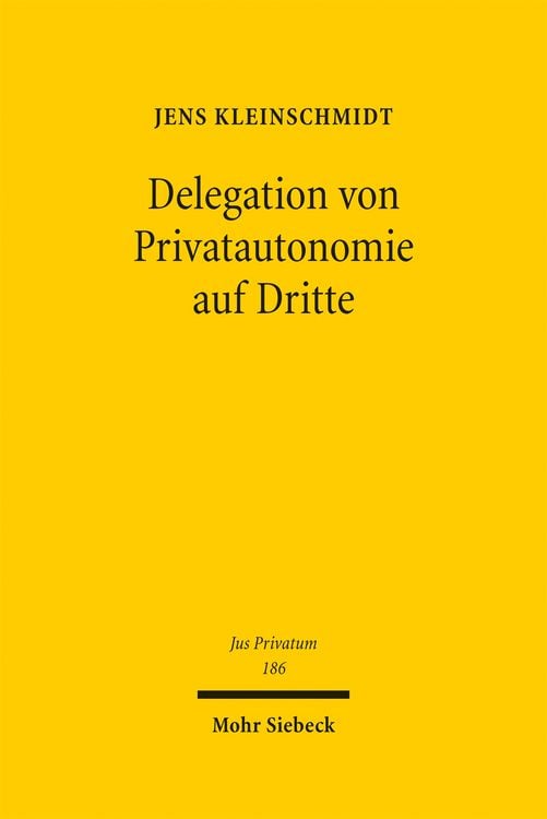 Produktbild: Delegation von Privatautonomie auf Dritte