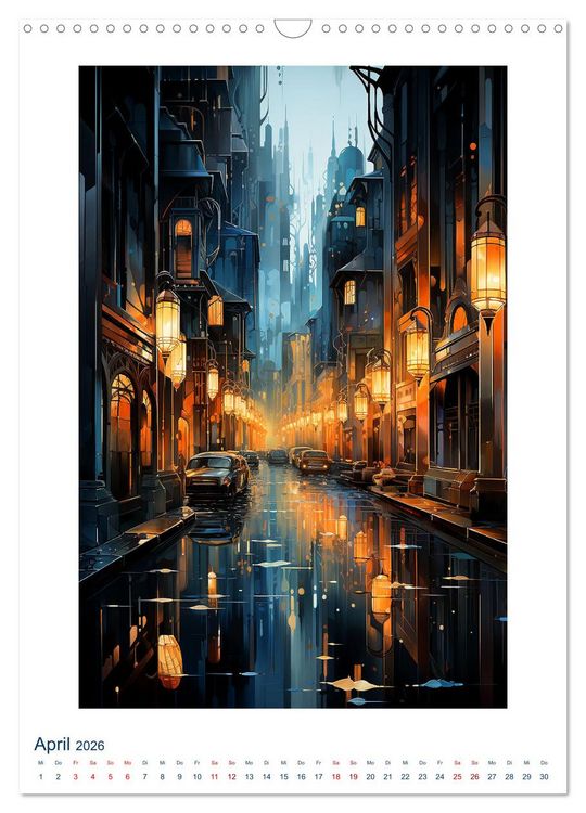 Produktbild: ART DECO City (Wandkalender 2026 DIN A3 hoch), CALVENDO Monatskalender