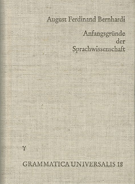Produktbild: Anfangsgr&uuml;nde der Sprachwissenschaft