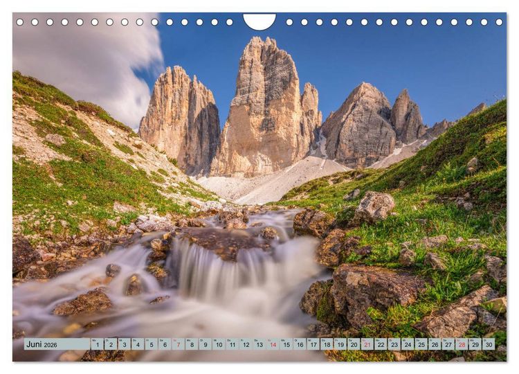 Produktbild: Dolomiten, Alpenparadies im Norden Italiens (Wandkalender 2026 DIN A4 quer), CALVENDO Monatskalender