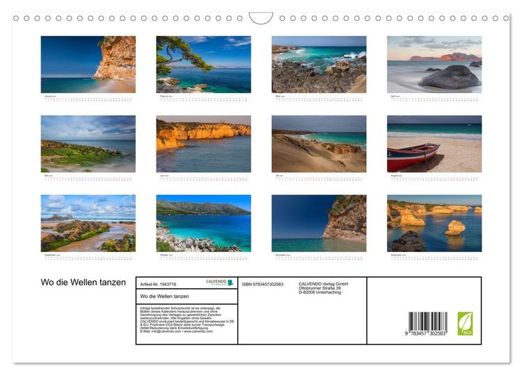 Produktbild: Wo die Wellen tanzen (Wandkalender 2026 DIN A3 quer), CALVENDO Monatskalender