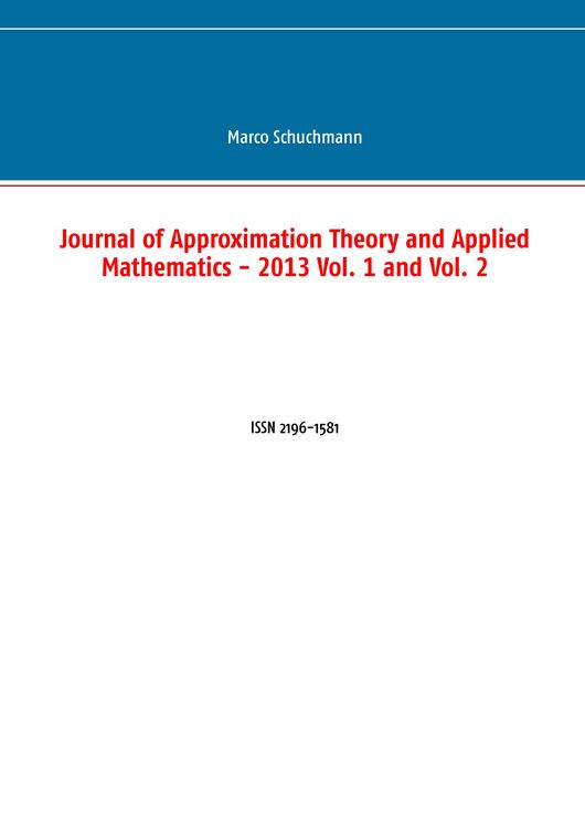 Produktbild: Journal of Approximation Theory and Applied Mathematics - 2013 Vol. 1 and Vol. 2