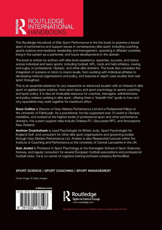 Produktbild: Routledge Handbook of Elite Sport Performance