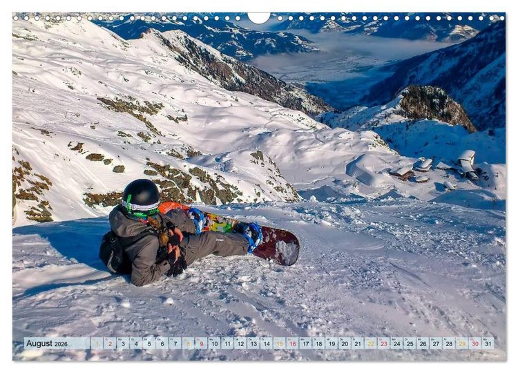 Produktbild: Snowboarden - ein St&uuml;ck Freiheit (Wandkalender 2026 DIN A3 quer), CALVENDO Monatskalender