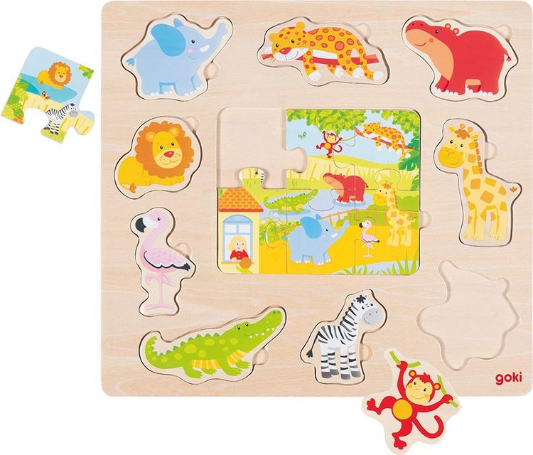 Produktbild: Einlegepuzzle Zootiere