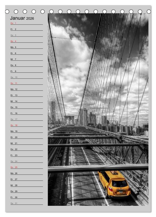 Produktbild: New York Colorkey (Tischkalender 2026 DIN A5 hoch), CALVENDO Monatskalender