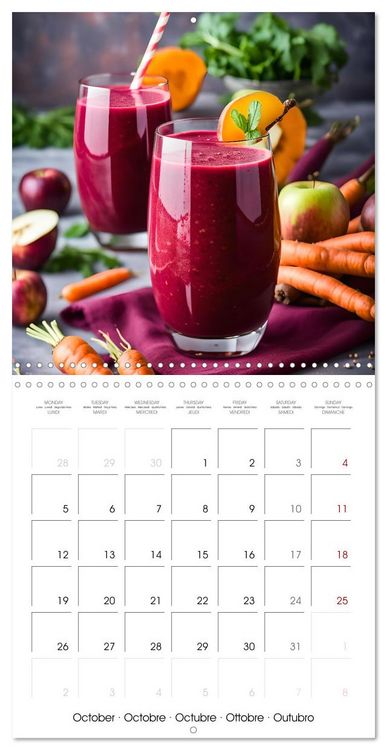 Produktbild: World of smoothies (Wall Calendar 2026 12 &times; 12 Inch) CALVENDO 12 Month Wall Calendar