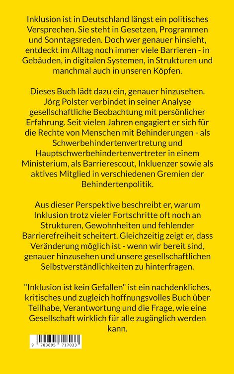 Produktbild: Inklusion ist kein Gefallen