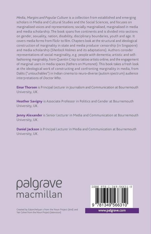 Produktbild: Media, Margins and Popular Culture